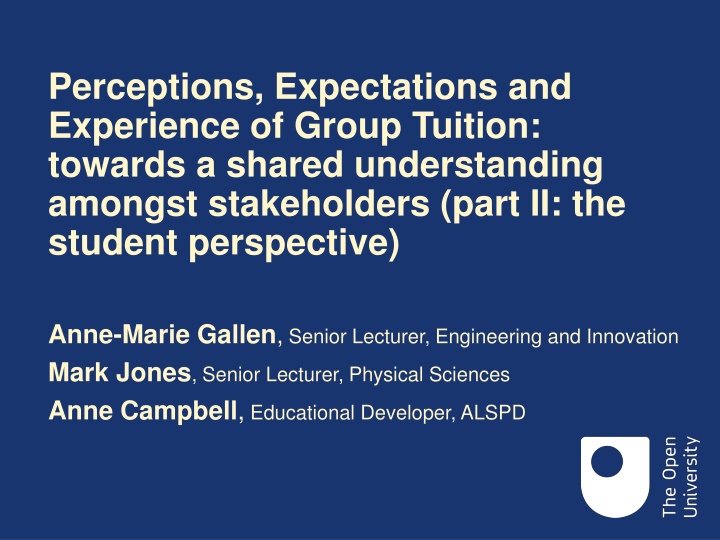 perceptions expectations and experience of group n.w