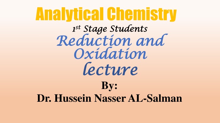 analytical chemistry 1 1 st stage students n.w