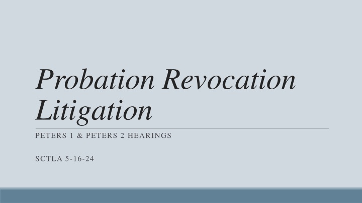 probation revocation litigation n.w