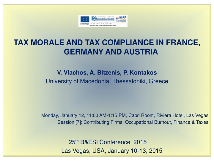 tax morale and tax compliance in france germany n.w