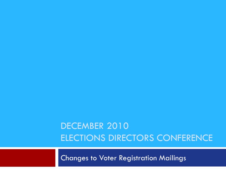 december 2010 elections directors conference n.w