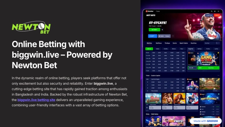 online betting with biggwin live 3 powered n.w
