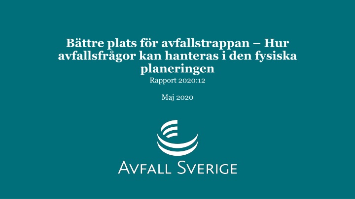 Efficient Waste Management in Physical Planning