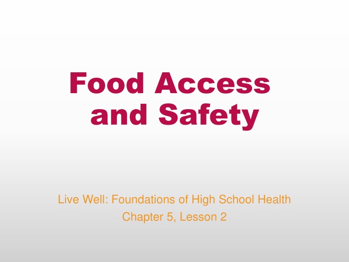 food access and safety n.w