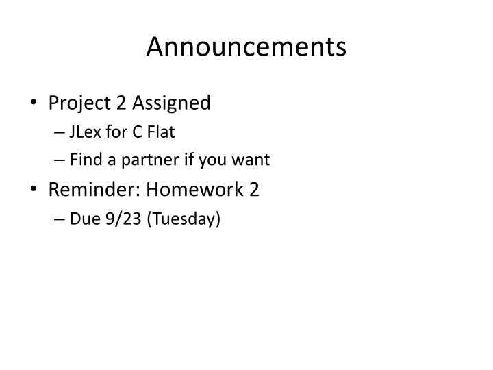 announcements n.w