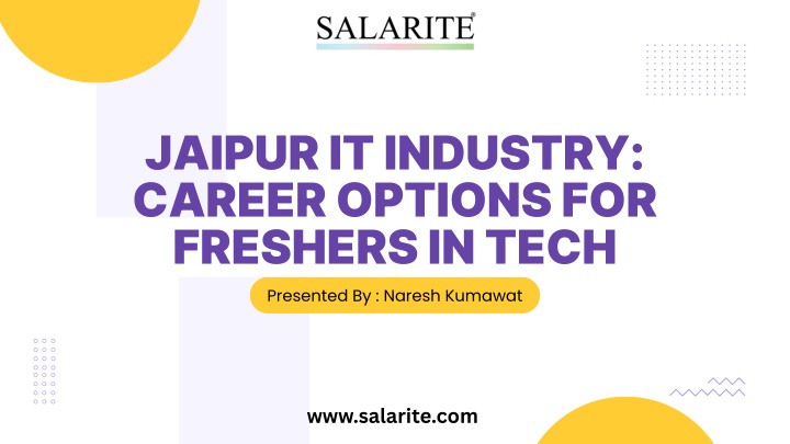 jaipur it industry career options for freshers n.w