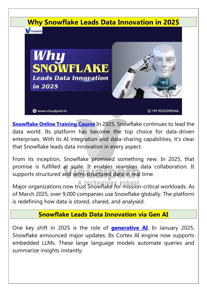 why snowflake leads data innovation in 2025 n.w