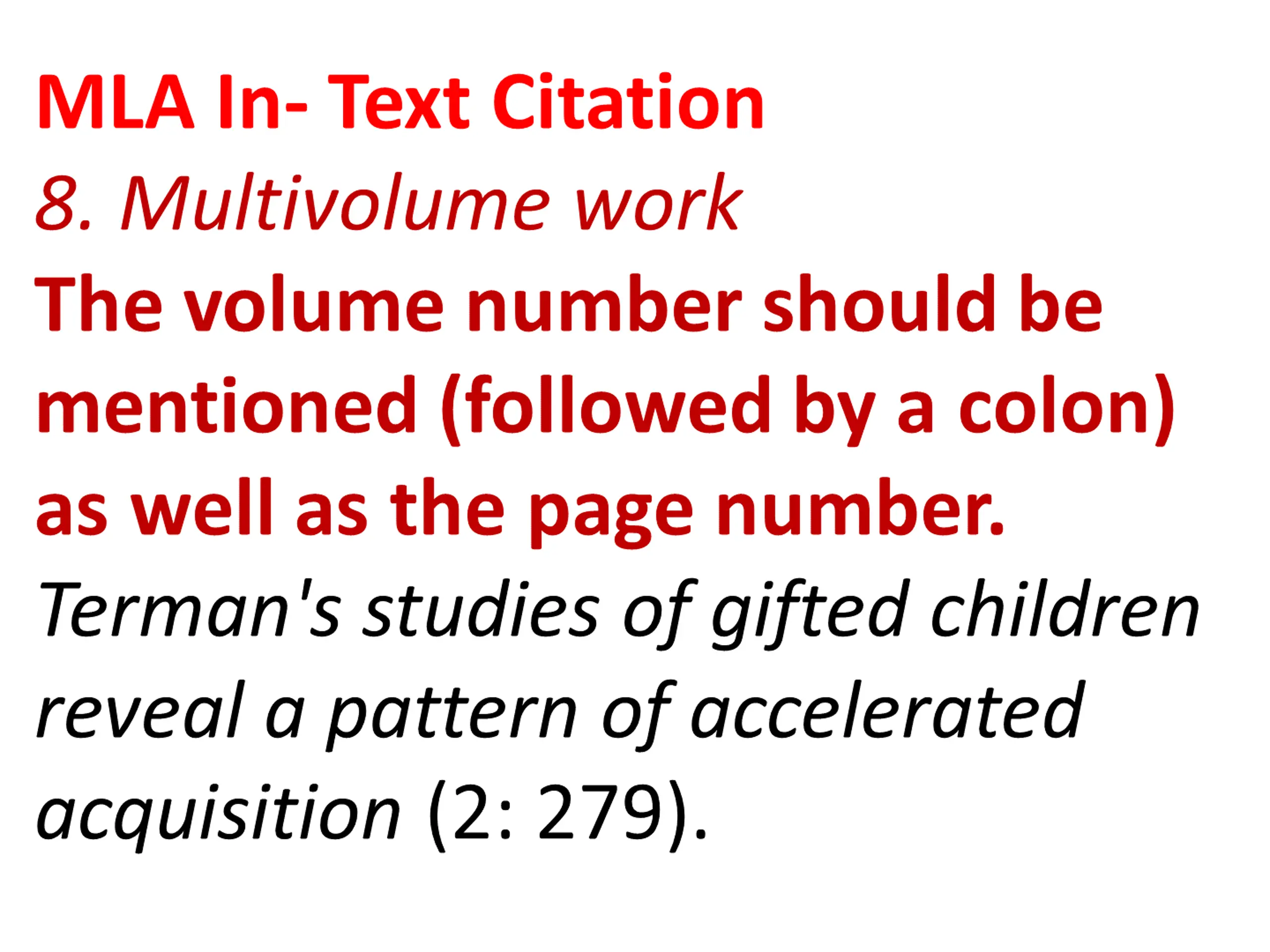 MLA In-Text Citation: Multivolume Work