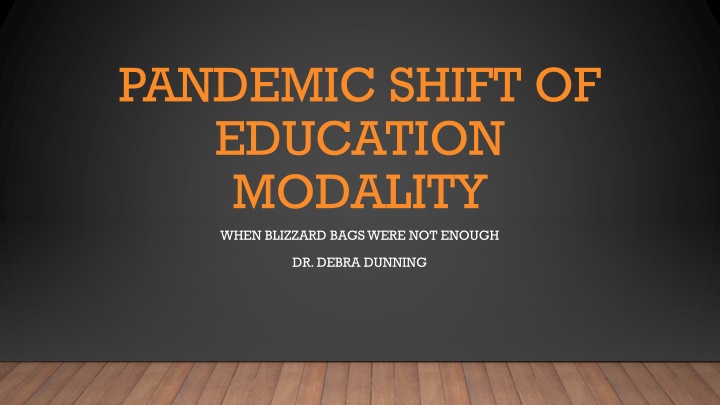 pandemic shift of education modality n.w