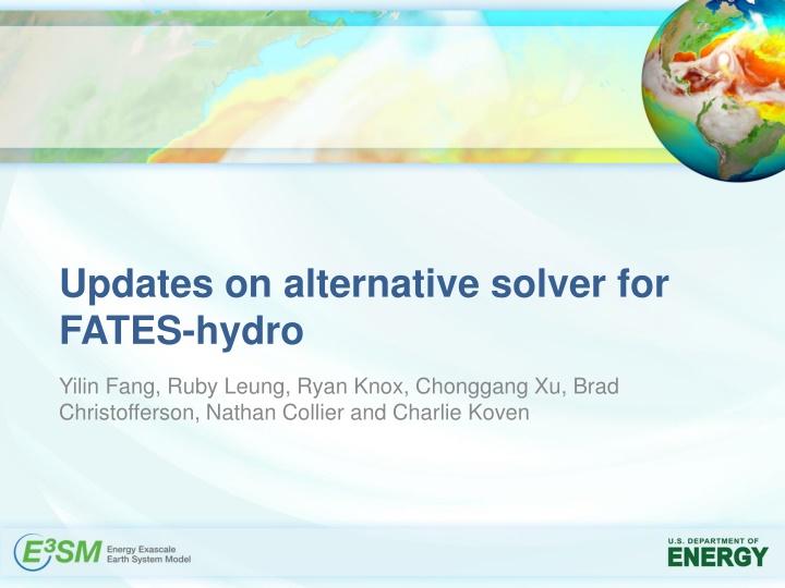 updates on alternative solver for fates hydro n.w