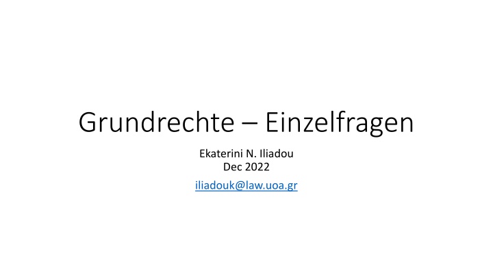 grundrechte einzelfragen n.w