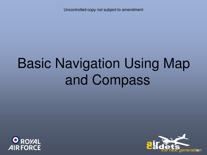 Basic Navigation Using Map and Compass