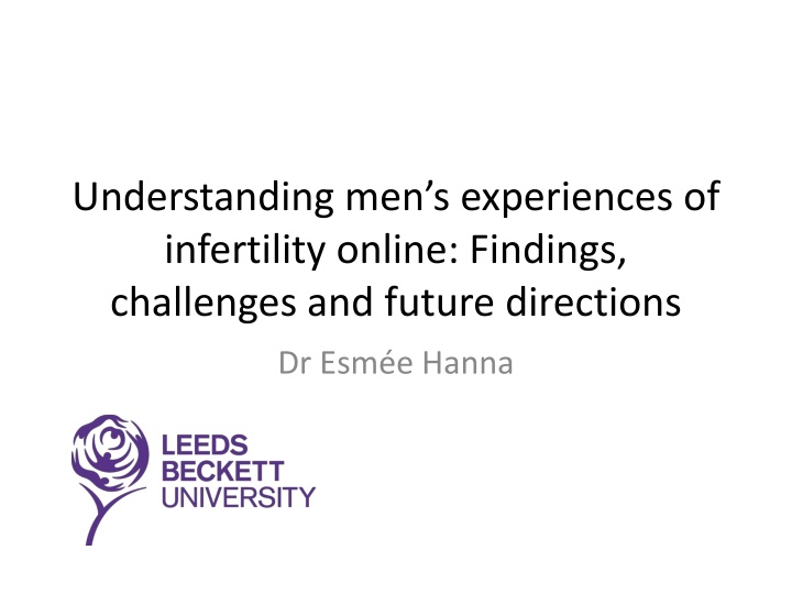 understanding men s experiences of infertility n.w