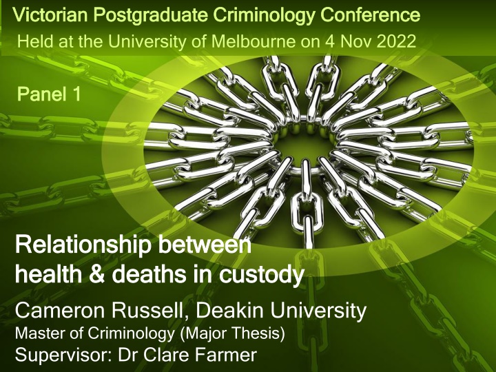 victorian postgraduate criminology conference n.w
