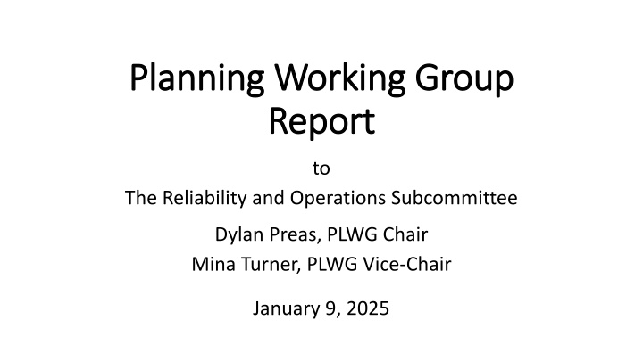 planning working group planning working group n.w