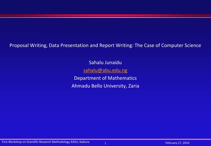 proposal writing data presentation and report n.w