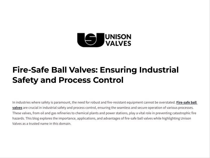 fire safe ball valves ensuring industrial safety n.w