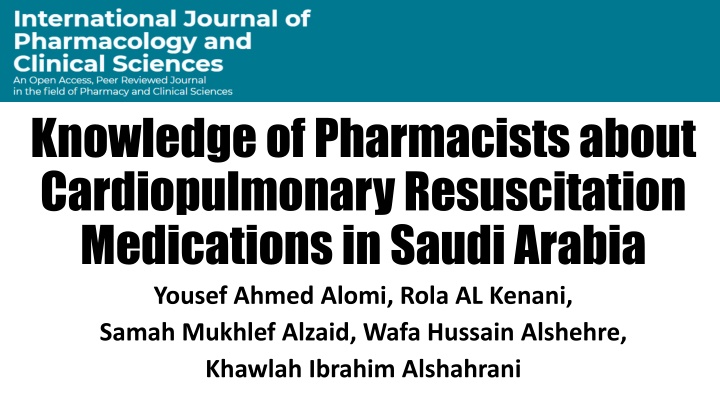 knowledge of pharmacists about cardiopulmonary n.w