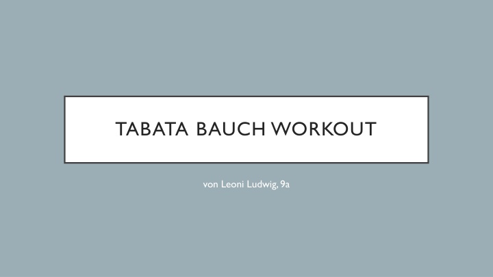 tabata bauch workout n.w