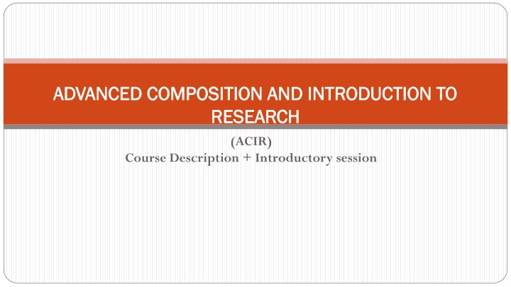 advanced advanced composition and introduction n.w