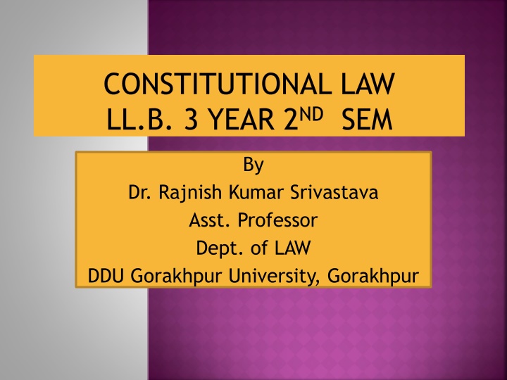 constitutional law ll b 3 year 2 nd sem n.w