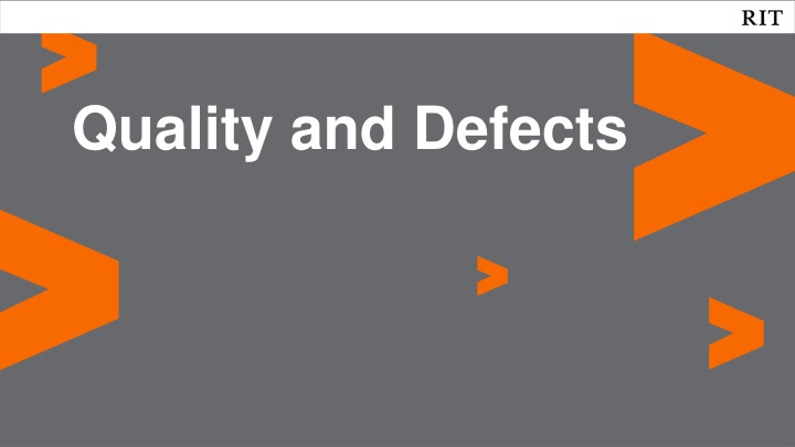 quality and defects n.w