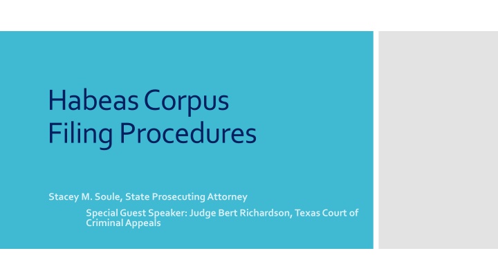 habeas corpus filing procedures n.w