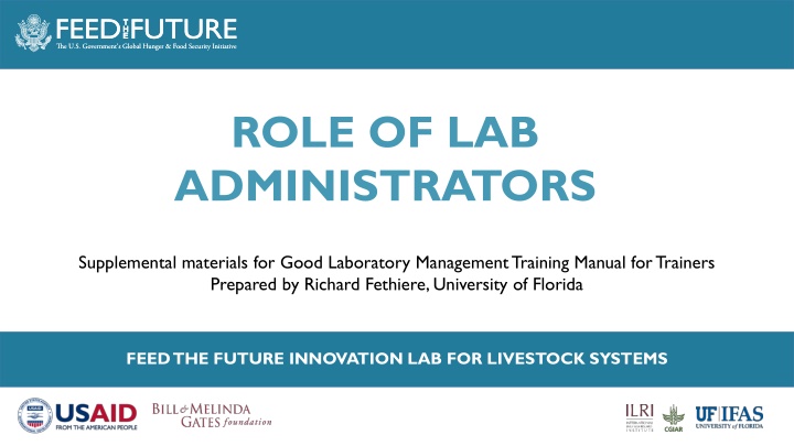 role of lab administrators n.w