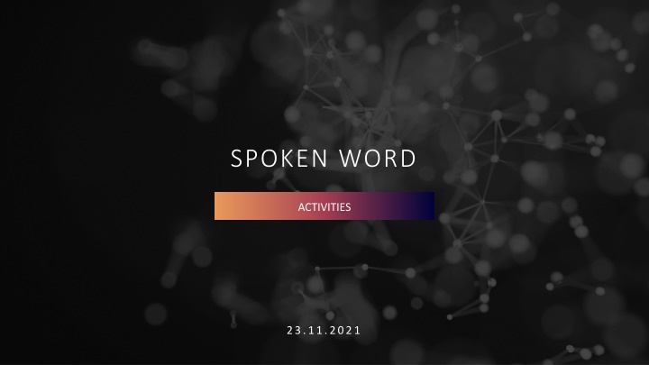 spoken word n.w
