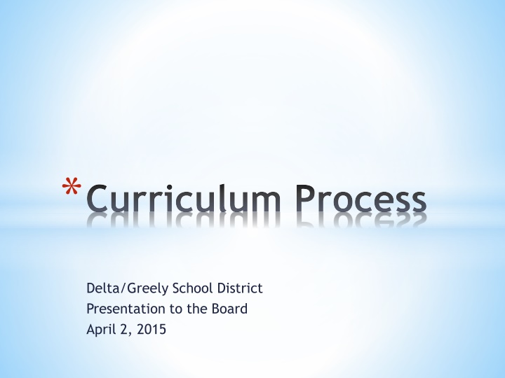 curriculum process n.w