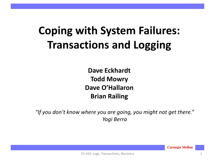coping with system failures transactions n.w