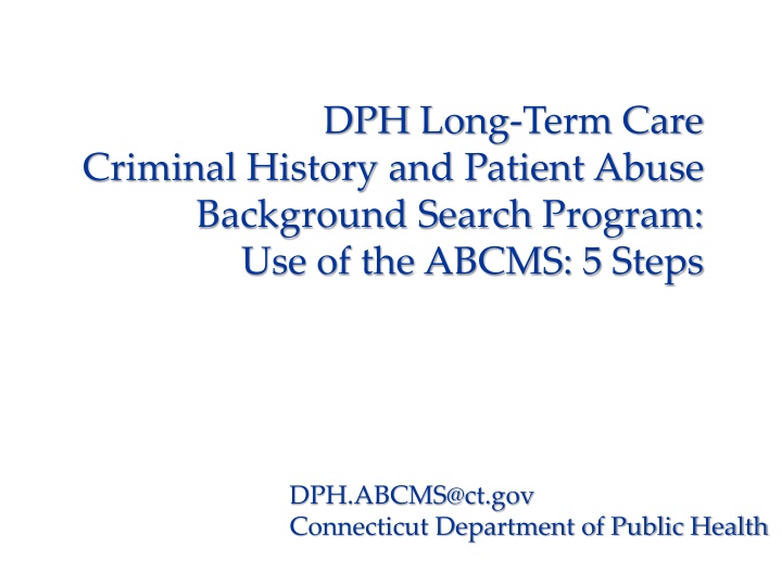 dph long term care n.w