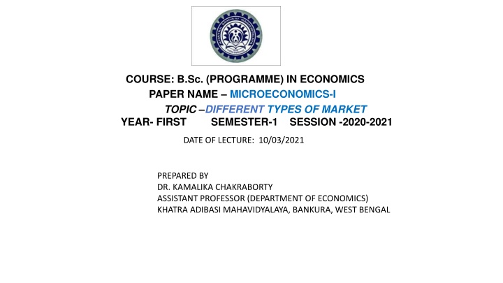 course b sc programme in economics n.w