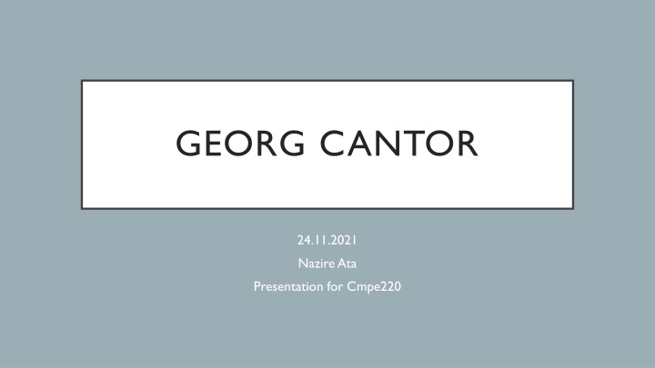 georg cantor n.w