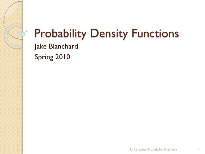 probability density functions jake blanchard n.w