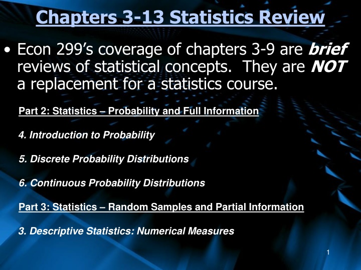chapters 3 13 statistics review n.w