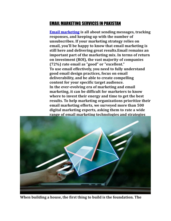 EMAIL MARKETING SERVICES IN PAKISTAN