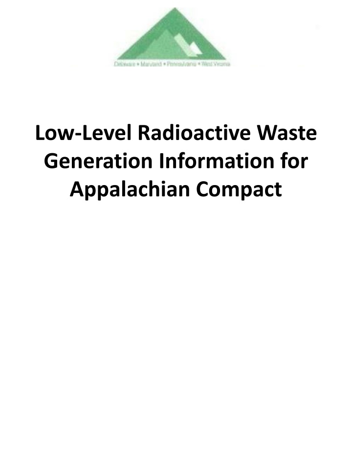 low level radioactive waste generation n.w