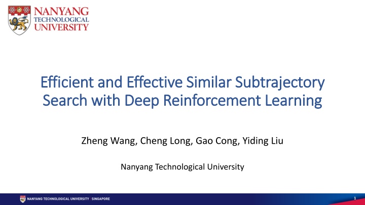 efficient and effective similar subtrajectory n.w