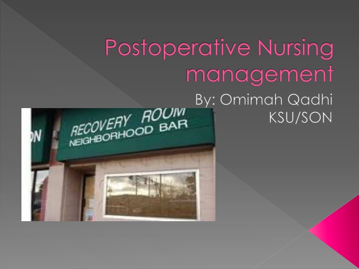 postoperative nursing management by omimah qadhi n.w