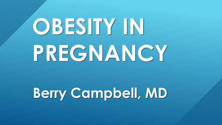 obesity in pregnancy n.w