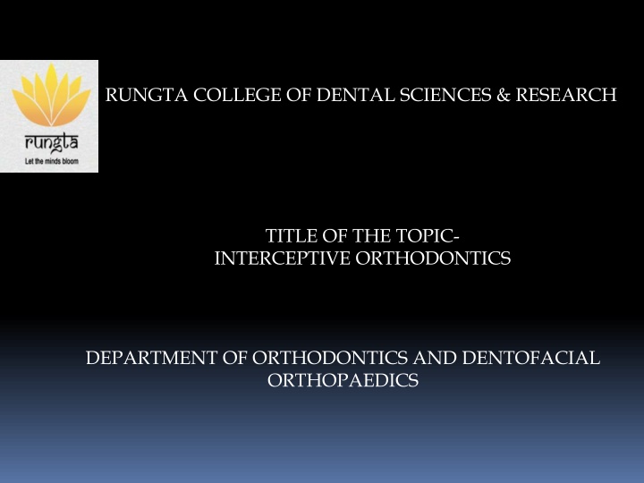 rungta college of dental sciences research n.w