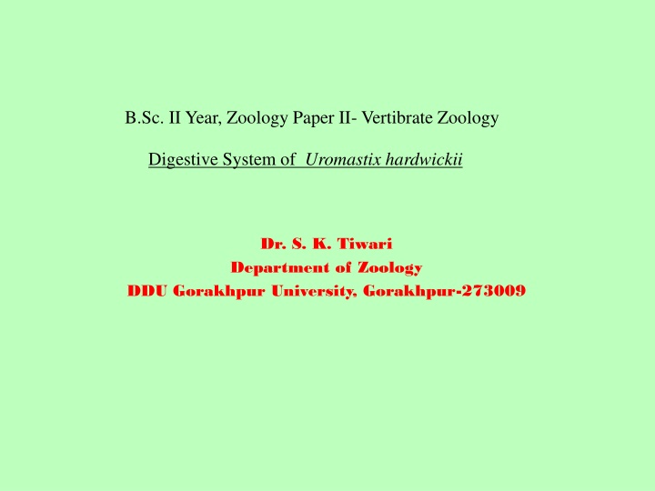 b sc ii year zoology paper ii vertibrate zoology n.w