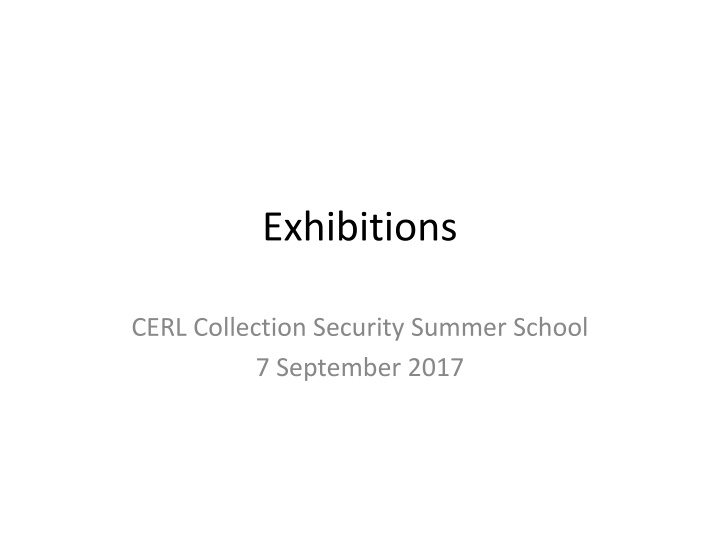 exhibitions n.w