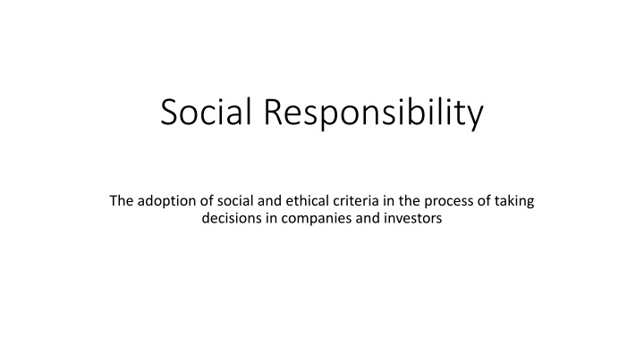 social responsibility n.w