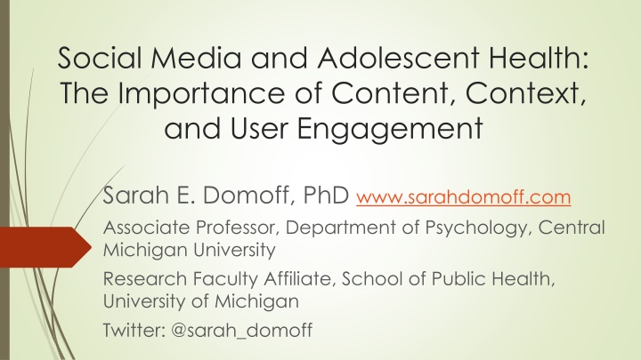 social media and adolescent health the importance n.w