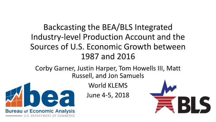 backcasting the bea bls integrated industry level n.w