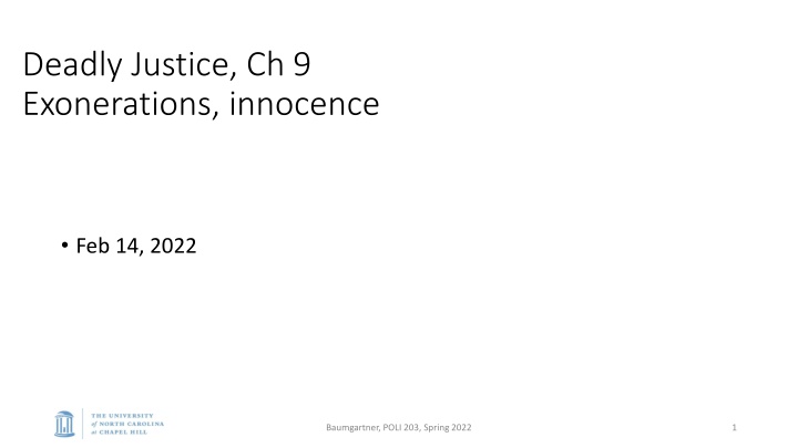 deadly justice ch 9 exonerations innocence n.w