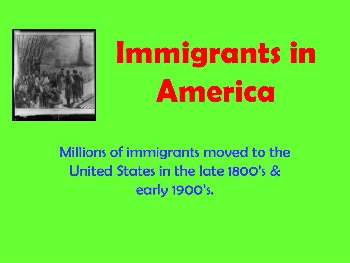 immigrants in america n.w