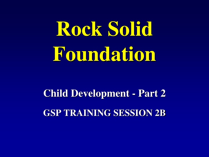 Child Development: Daily Routine and Schedule